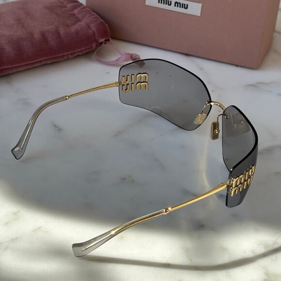 NEW Miu Miu MU54YS Grey Mask Sunglasses main image 10